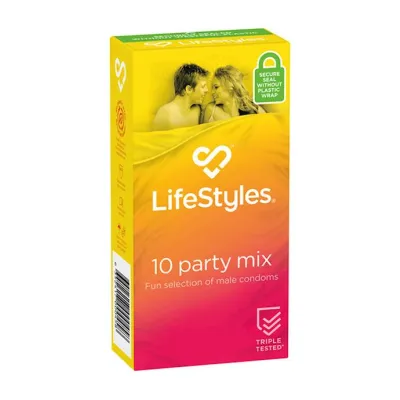 Lifestyles Party Mix 10s Condoms Assorted