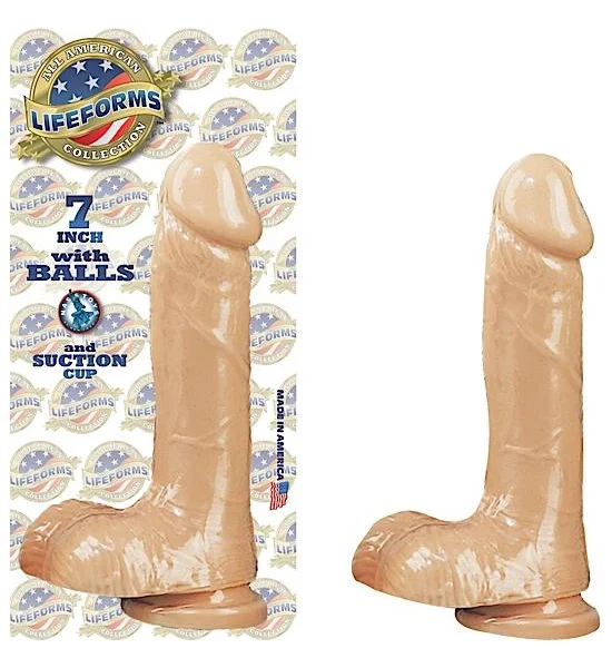 All American Lifeforms 7 Inches Dong, Balls, Suction Cup Flesh
