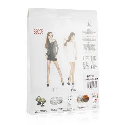 Mini Dress Mesh sleeves Sides OS