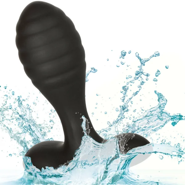 Eclipse Ultra-Soft Silicone Vibrating Anal Probe by CalExotics - Black