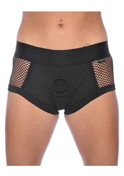 EM.EX. Fit Harness Fishnet Strap-On Harness Brief By Sportsheets - Large, Waists 28" to 31"