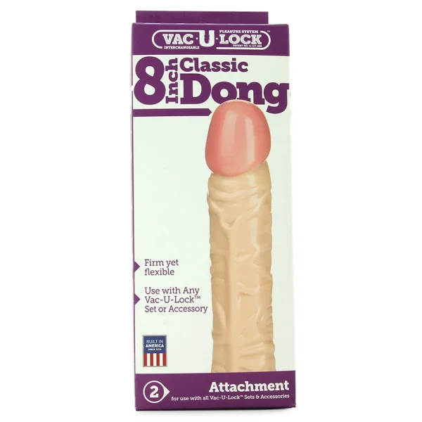 Doc Johnson Vac-U-Lock 8" Classic Dong