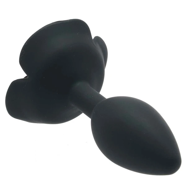 Forbidden Large Rose Silicone Butt Plug By CalExotics - Black