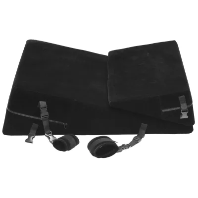 Bondage Cushion Set Bondage Foam Wedge Pillow Set Black