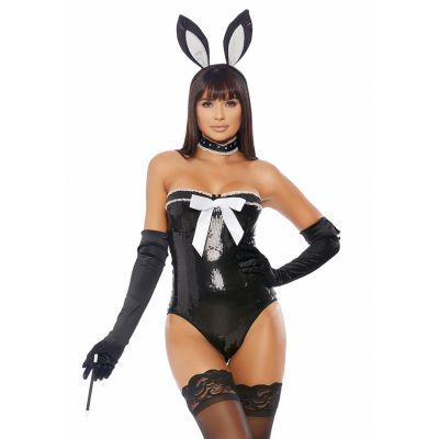 Voila Sexy Rabbit Costume Black Sexy Lingerie Stockings
