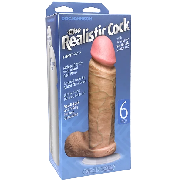 Doc Johnson Realistic Cock 6" White — image 4 of 9