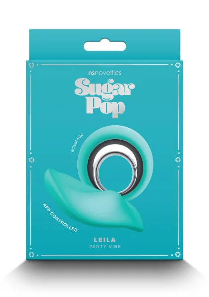 Sugar Pop Leila Rechargeable Silicone App Enabled Panty Vibe With Remote - Teal