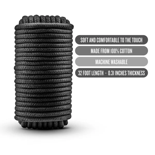 Temptasia - Bondage Rope - 32 Feet - Black — image 12 of 12