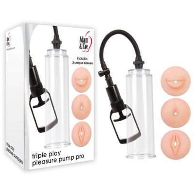 Adam Eve Triple Play Pleasure Pump Pro