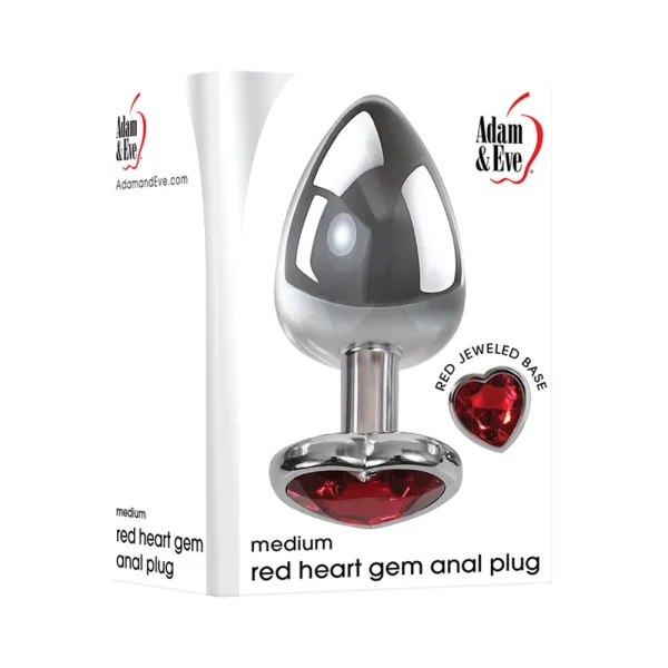 A&e Medium Red Heart Gem Anal Plug — image 6 of 9