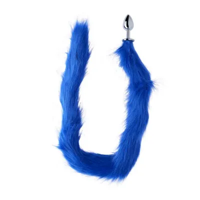 Kinki Foxy Tail Butt Plug 33 6 Inch Blue 33 Inch