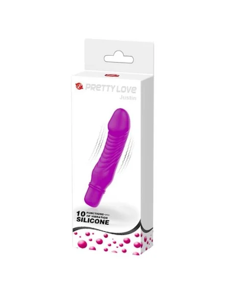 Stev Vibrating Dildo - 5.3 Inch - Violet