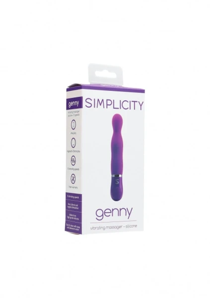 GENNY vibrating stimulator - silicone - Purple