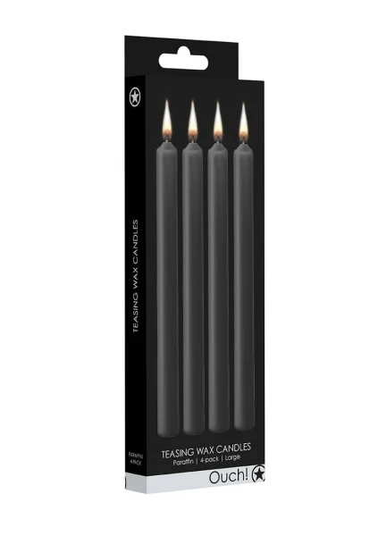 Teasing Wax Candles Large - Blk - 4-Pack