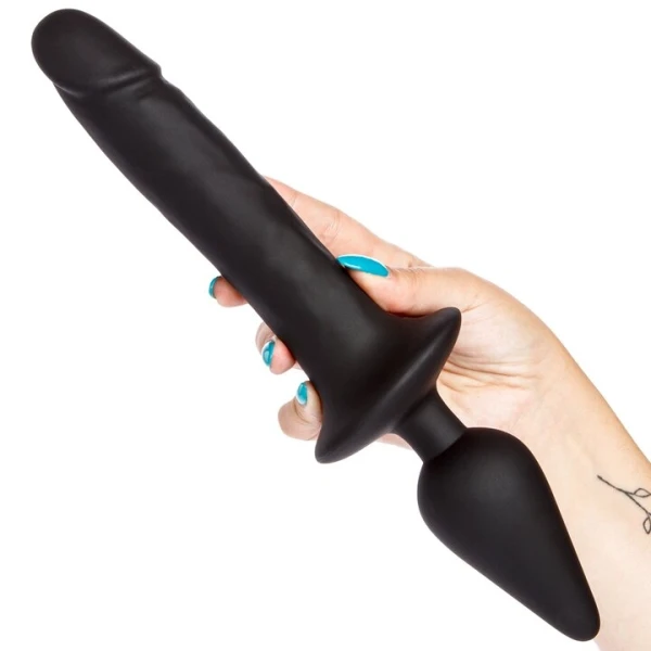 Bondara Double Whammy Black Silicone Butt Plug & Dildo Duo — image 5 of 5