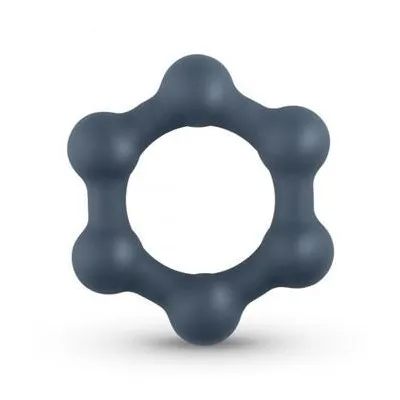 Boners Silicone Hexagon Cock Ring with Steel Balls