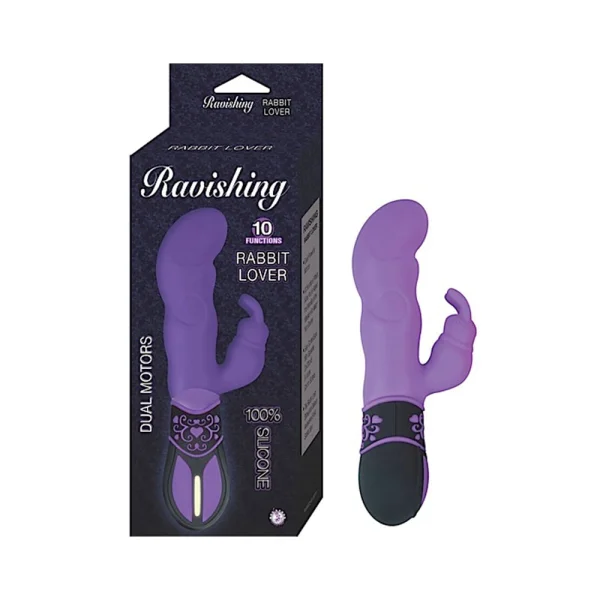 Ravishing Rabbit Lover Silicone 10 Function Waterproof-purple — image 4 of 4