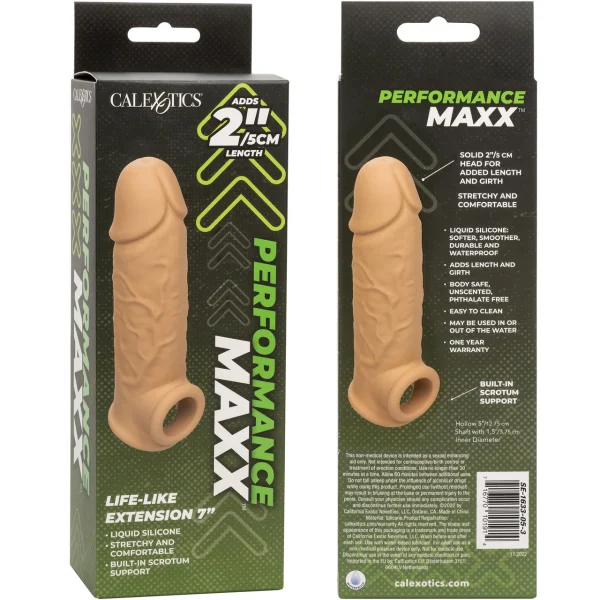 Performance Maxx Life-Like 7" Penis Extension By CalExotics - Vanilla
