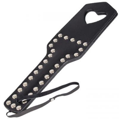 Bondara Leather Love Heart Paddle 12 Inch