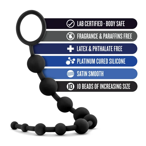 Performance Silicone 10 Beads Black
