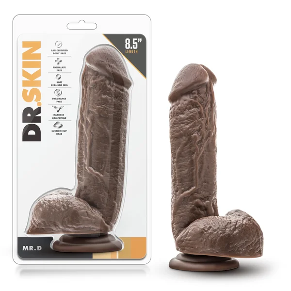 Dr. Skin - Mr. D - 8.5 Inch Dildo - Chocolate — image 8 of 11