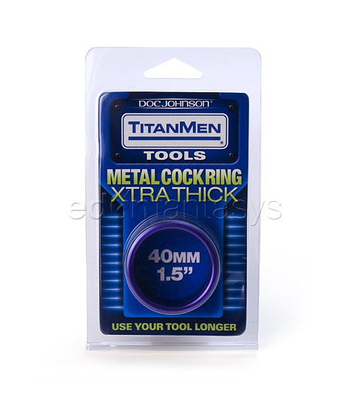Blue metal cock ring xtra thick — image 4 of 4