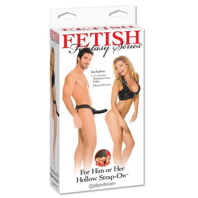 Fetish Fantasy For Him or Her Hollow Strap On Black