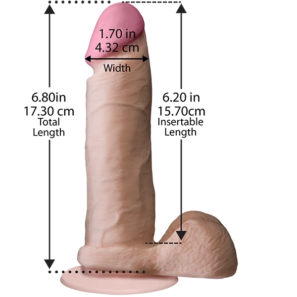 Doc Johnson The Realistic Cock with Removable Vac-U-Lock 6"