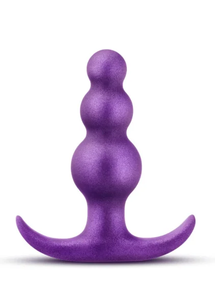 Anal Adventures Matrix Supernova Beaded Silicone Butt Plug By Blush - Galactic Purple