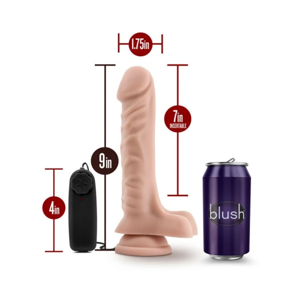 Dr. Skin - Dr. James - 9in Vibrating Cock With Suction Cup - Vanilla — image 13 of 15