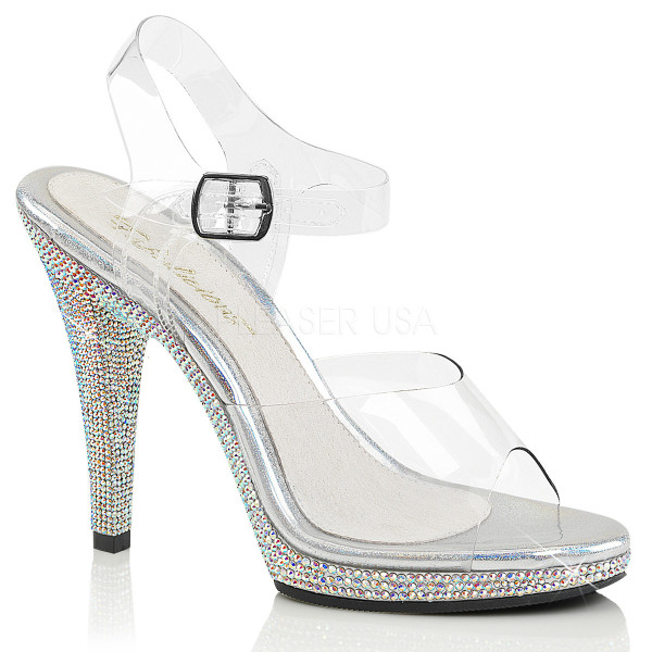 4 1/2 inches Heel, 1/2 inches PF Ankle Strap Sandal