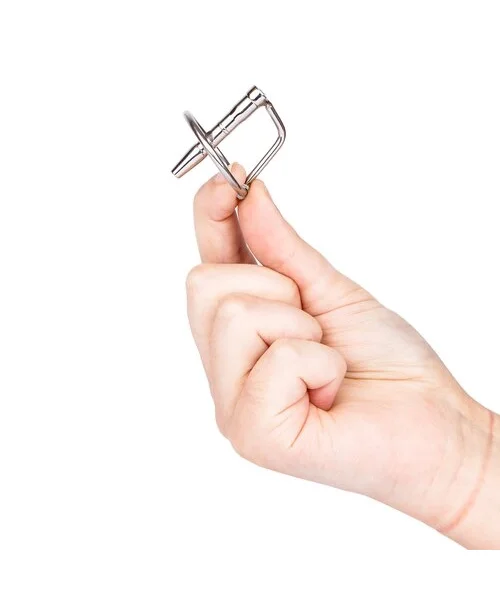 Torment Stainless Steel Through-Hole Glans Ring Penis Plug - 4cm — image 6 of 6