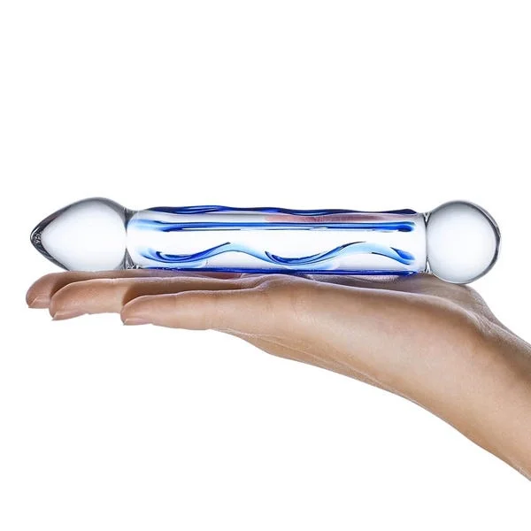 Glas 6.5-inch Full Tip Textured Glass Dildo