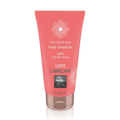 Shiatsu Love Lubricant Edible Acerola Cherry 75ml Water Based