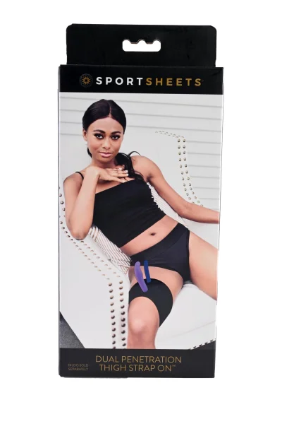 Sportsheets Dual Penetration Thigh Strap on - Black