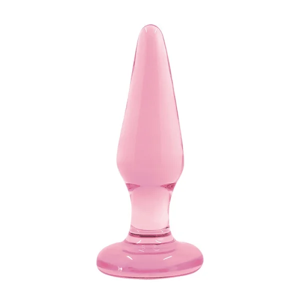 Crystal Glass Small Tapered Butt Plug by NS Novelties - Pink