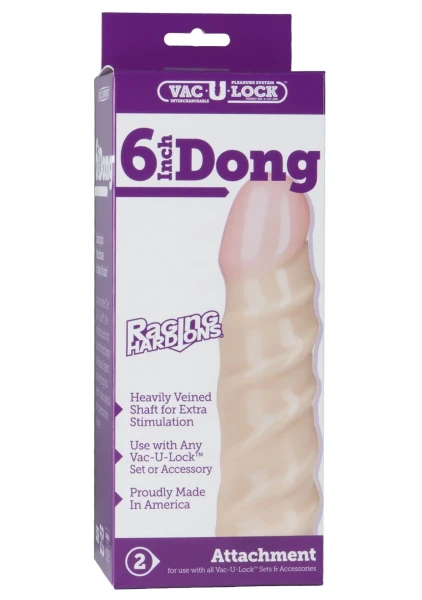 Vac-U-Lock 6" Raging Hard On Dong