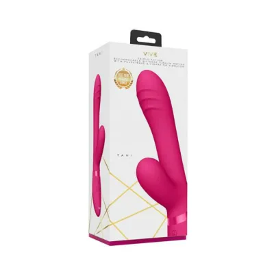 Vive Tani Rechargeable Pulse wave Triple motor Finger Motion Silicone Vibrator Pink