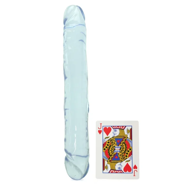 Crystal Jellies Jr Double Dong 12 Inch - Clear