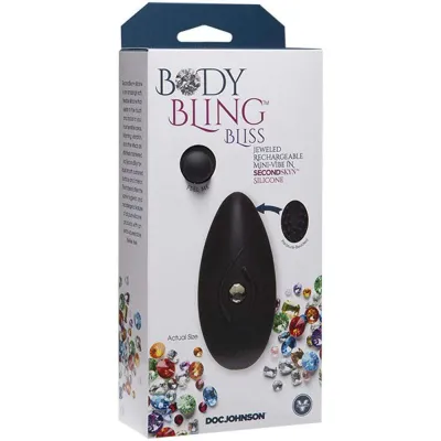 Body Bling Clit Caress Mini Vibe in Second Skin Silicone Silver