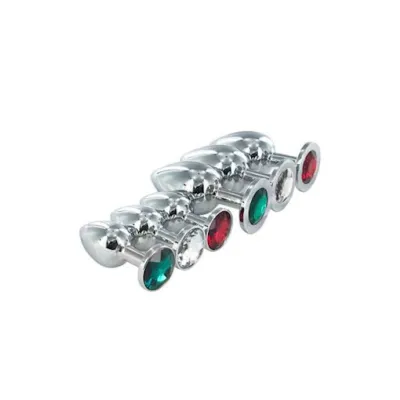 Jewel Butt Plug Small Diamond Silver Small