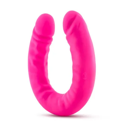 18 quot Slim Double Sided Dildo in Hot Pink