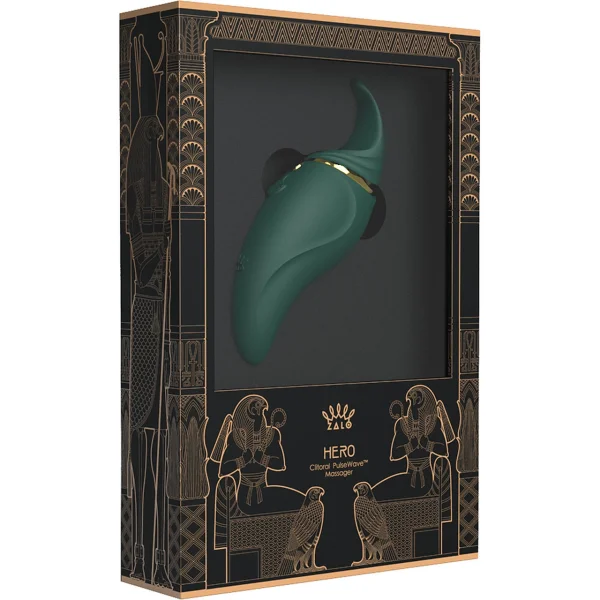 ZALO Hero PulseWave Silicone Clitoral Massager - Jewel Green