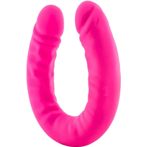 18" Slim Double Sided Dildo in Hot Pink