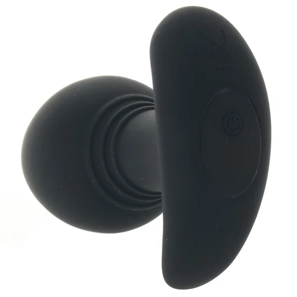 Playboy Pleasure Plug & Play Rechargeable Silicone Vibrating Butt Plug With Remote - Black
