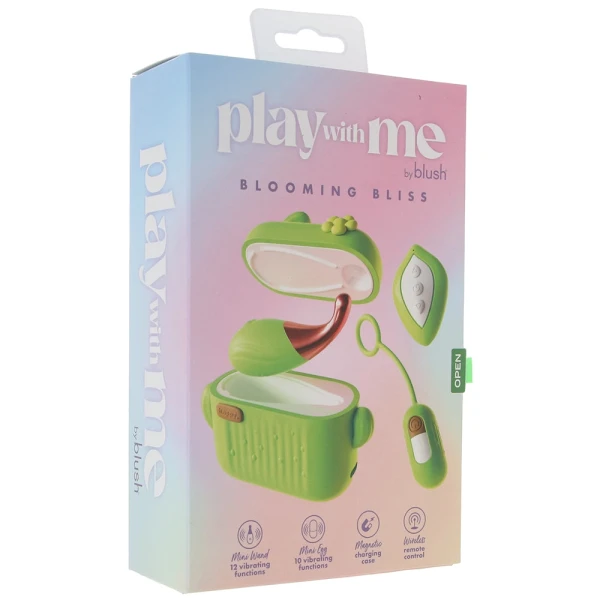 Play With Me Blooming Bliss Mini Pinpoint Wand & Egg Vibrators With Charging Case & Remote By Blush