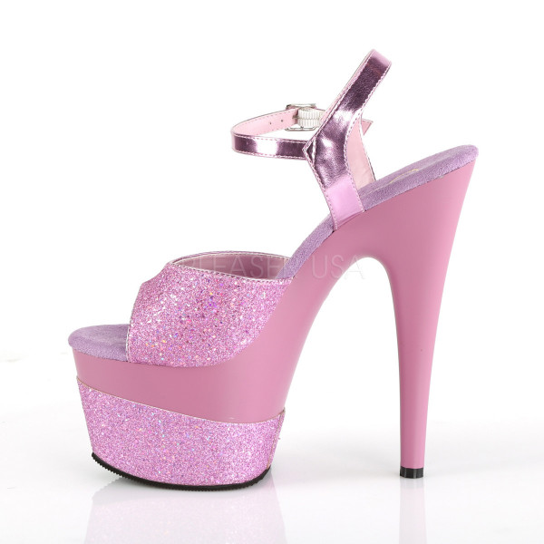 7 inches Heel, 2 3/4 inchesPF Ankle Strap Sandal w/ Glitter Wrapped PF — image 7 of 8