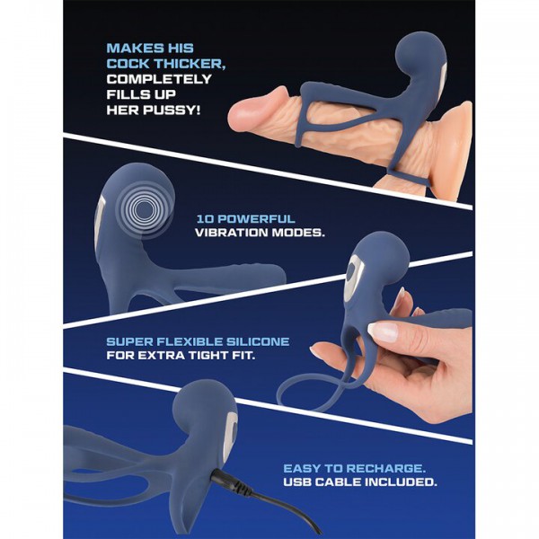 You2Toys 10 Function Rechargeable Vibrating Cock Sleeve — image 4 of 5