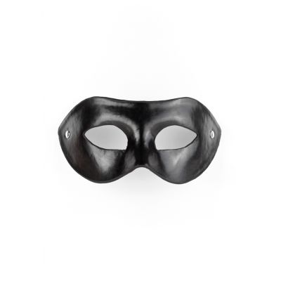 Eye Mask PVC Imitation Leather Black BDSM Hood