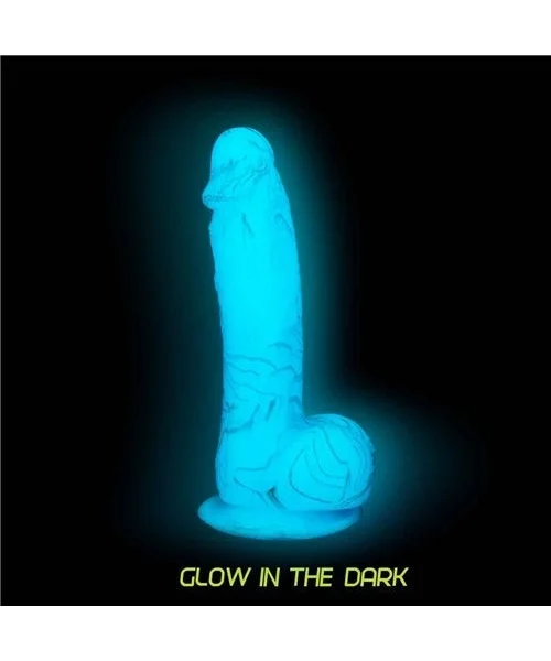 Addiction Brandon Glow-in-the-Dark Dildo With Balls 7.5"